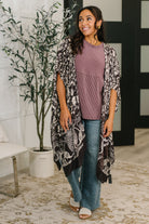 Bella Vida Open Front Floral Print Kimono-Womens-Stay Foxy Boutique, Florissant, Missouri