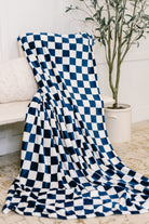 Berry Cozy Checkered Blanket-Womens-Stay Foxy Boutique, Florissant, Missouri