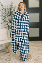 Berry Cozy Checkered Blanket-Womens-Stay Foxy Boutique, Florissant, Missouri