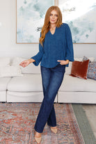 Best Foot Forward V-Neck Pullover-Tops-Stay Foxy Boutique, Florissant, Missouri