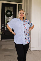 Best Of Both Worlds Button Down Top-Tops-Stay Foxy Boutique, Florissant, Missouri