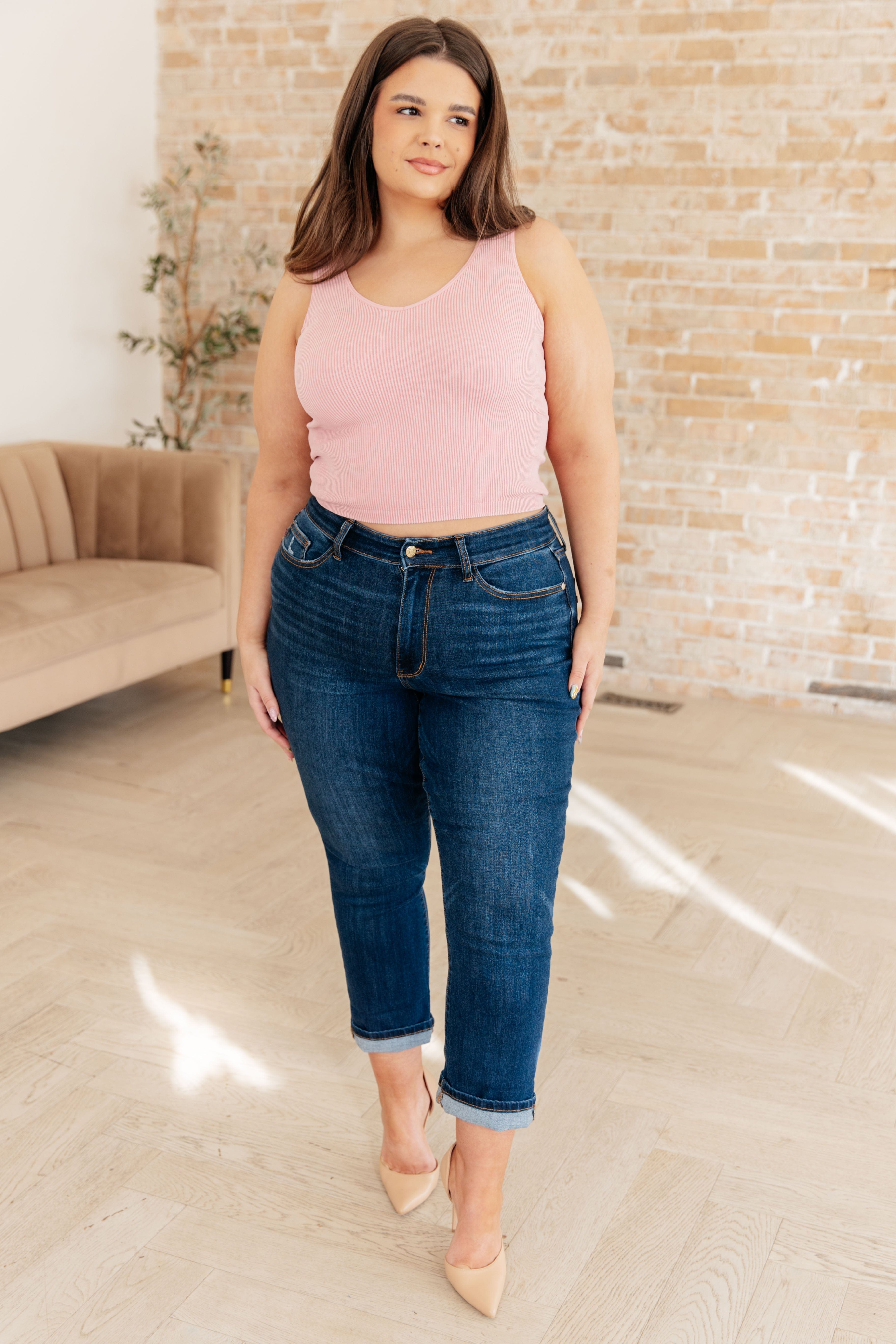 Bette Mid Rise Vintage Cuffed Skinny Capri-Womens-Stay Foxy Boutique, Florissant, Missouri