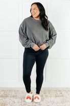 Beyond the Basics Pullover in Ash Black-Tops-Stay Foxy Boutique, Florissant, Missouri