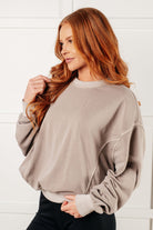 Beyond the Basics Pullover in Ash Mocha-Tops-Stay Foxy Boutique, Florissant, Missouri