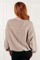 Beyond the Basics Pullover in Ash Mocha-Tops-Stay Foxy Boutique, Florissant, Missouri