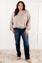 Beyond the Basics Pullover in Ash Mocha-Tops-Stay Foxy Boutique, Florissant, Missouri