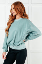 Beyond the Basics Pullover in Blue Grey-Tops-Stay Foxy Boutique, Florissant, Missouri