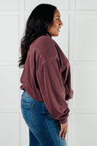 Beyond the Basics Pullover in Eggplant-Tops-Stay Foxy Boutique, Florissant, Missouri