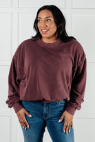 Beyond the Basics Pullover in Eggplant-Tops-Stay Foxy Boutique, Florissant, Missouri