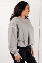 Beyond the Basics Pullover in Sleet-Tops-Stay Foxy Boutique, Florissant, Missouri