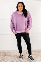 Beyond the Basics Pullover in Violet-Tops-Stay Foxy Boutique, Florissant, Missouri