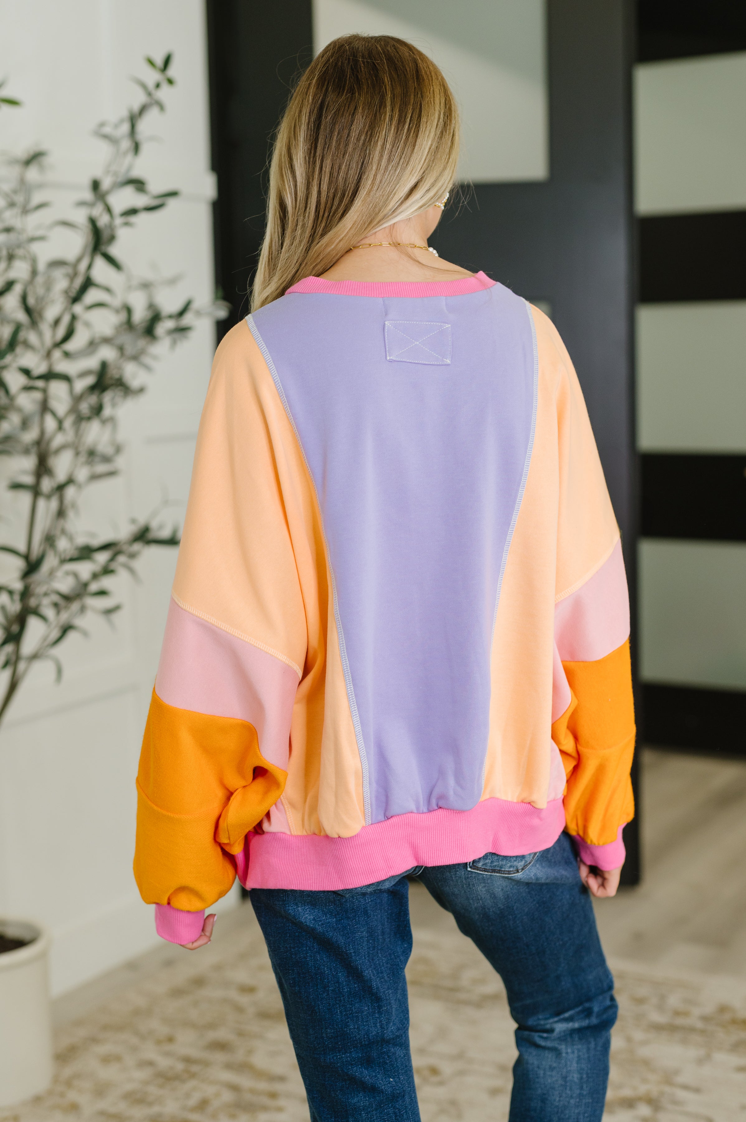 Blockbuster Color Block Pullover in Muted-Womens-Stay Foxy Boutique, Florissant, Missouri