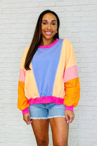 Blockbuster Color Block Pullover in Muted-Womens-Stay Foxy Boutique, Florissant, Missouri