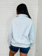 Bonbon Delight Half Zip Pullover in Grey-Womens-Stay Foxy Boutique, Florissant, Missouri