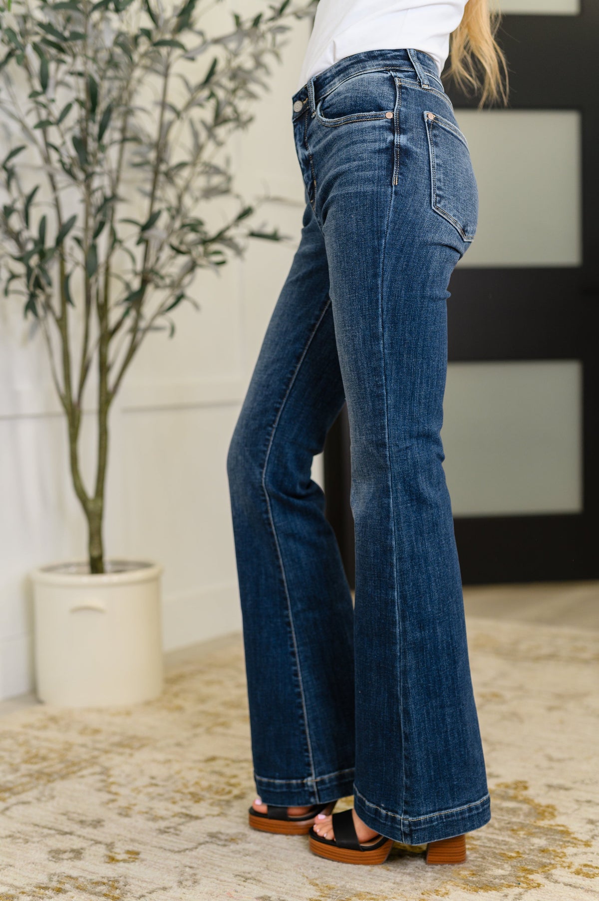 Bonnie High Waist Trouser Flare-Womens-Stay Foxy Boutique, Florissant, Missouri