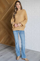 Bubbly Personality Bubble Sleeve Sweater in Wheat-Tops-Stay Foxy Boutique, Florissant, Missouri