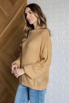 Bubbly Personality Bubble Sleeve Sweater in Wheat-Tops-Stay Foxy Boutique, Florissant, Missouri