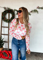 PREORDER: Christmas Printed Mesh Tops-Womens-Stay Foxy Boutique, Florissant, Missouri