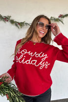 PREORDER: Santa & Howdy Holiday Sweaters-Womens-Stay Foxy Boutique, Florissant, Missouri