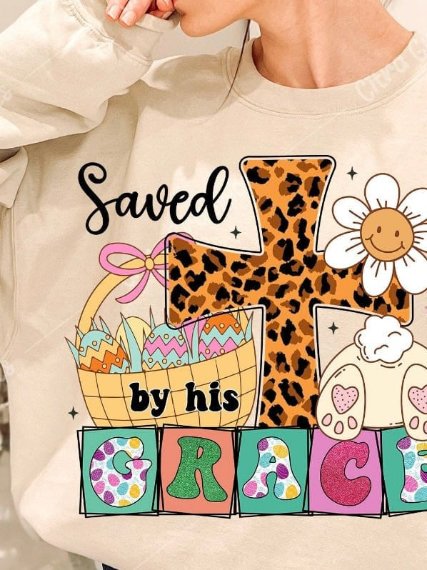 Saved By Grace Graphic T-Graphic T-Stay Foxy Boutique, Florissant, Missouri