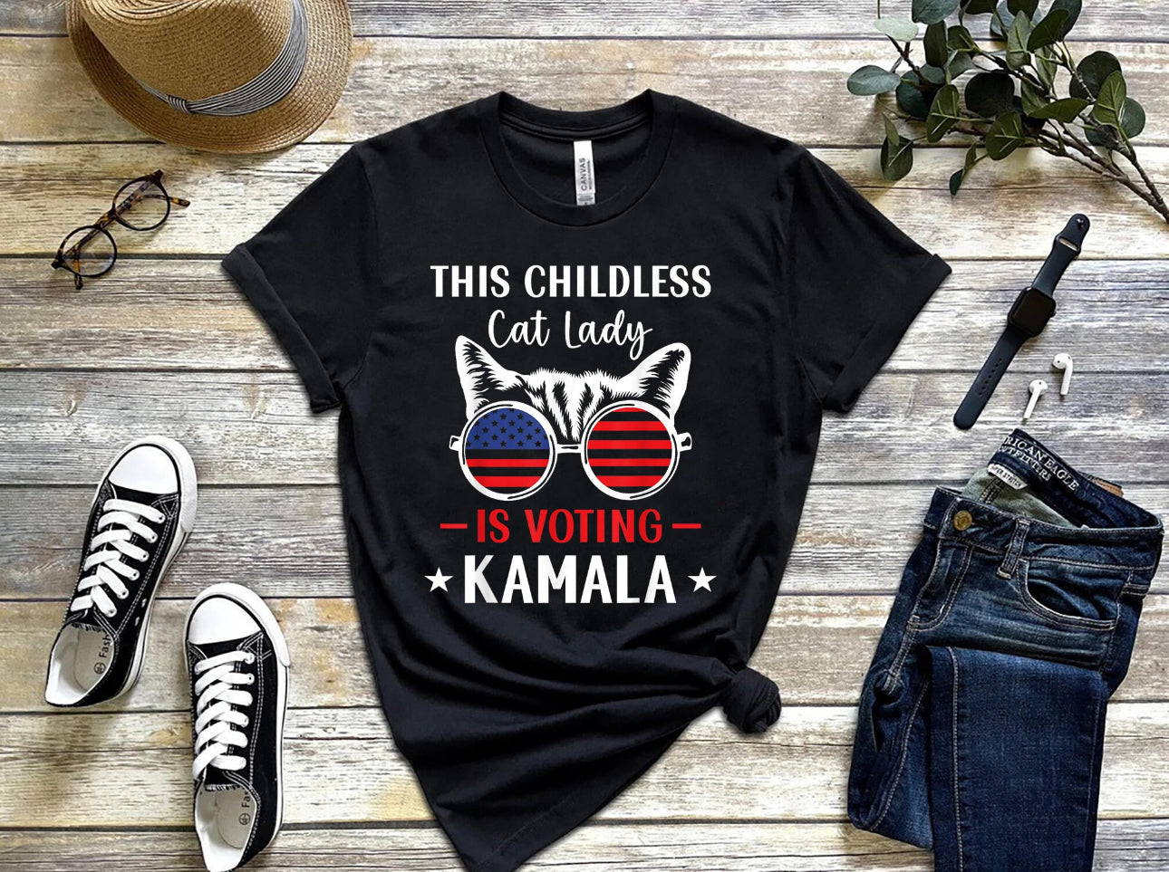 Childless Cat Lady Graphic T shirt-Graphic T-Stay Foxy Boutique, Florissant, Missouri