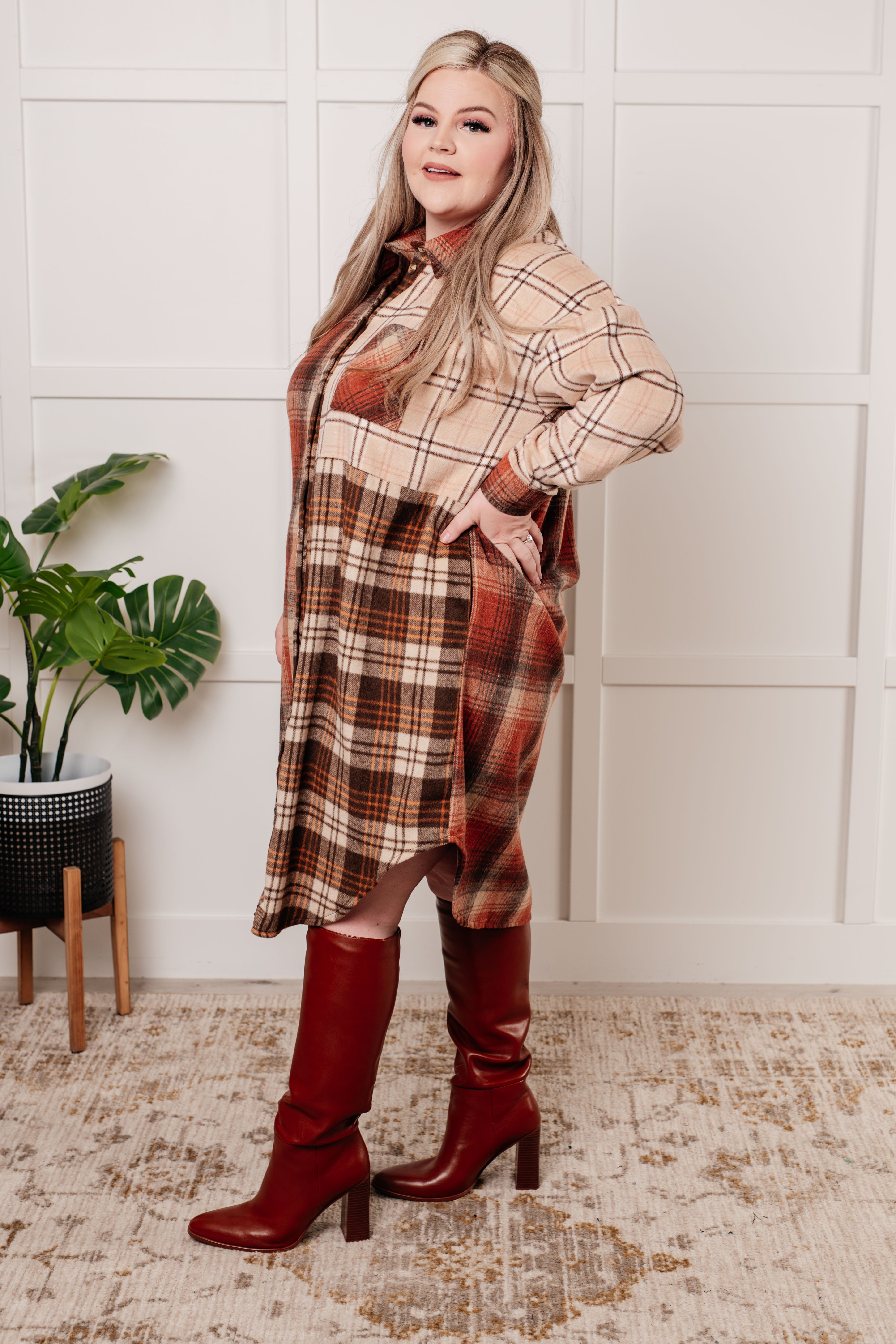 Cabin Fever Flannel Plaid Oversized Shacket-Layers-Stay Foxy Boutique, Florissant, Missouri