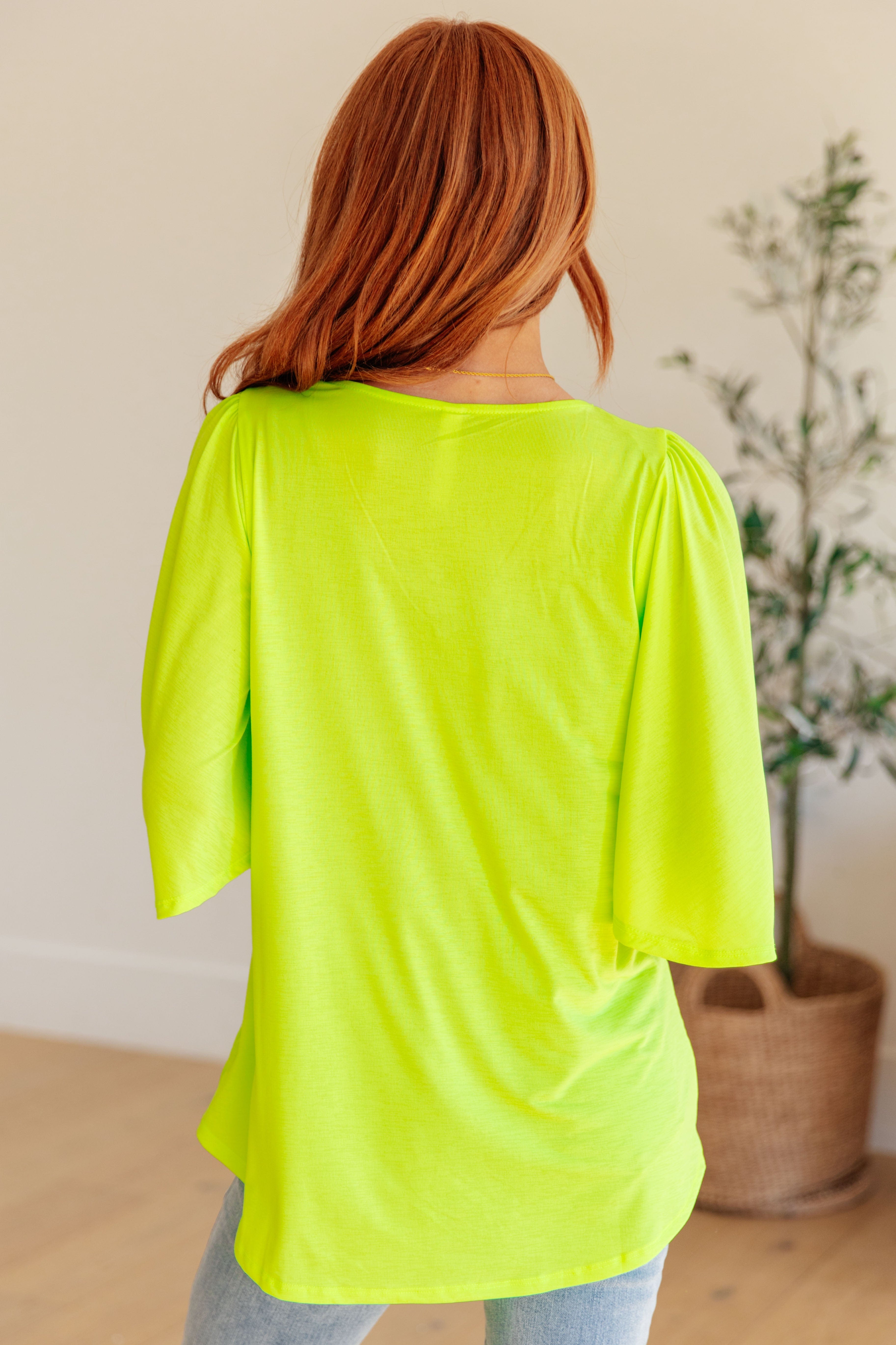 Cali Blouse in Neon Green-Womens-Stay Foxy Boutique, Florissant, Missouri
