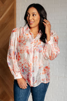 Call Me Back Sheer Floral Button Up Blouse-Blouses-Stay Foxy Boutique, Florissant, Missouri