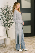 Call Me Wonderful Longline Cardigan in Grey-Womens-Stay Foxy Boutique, Florissant, Missouri