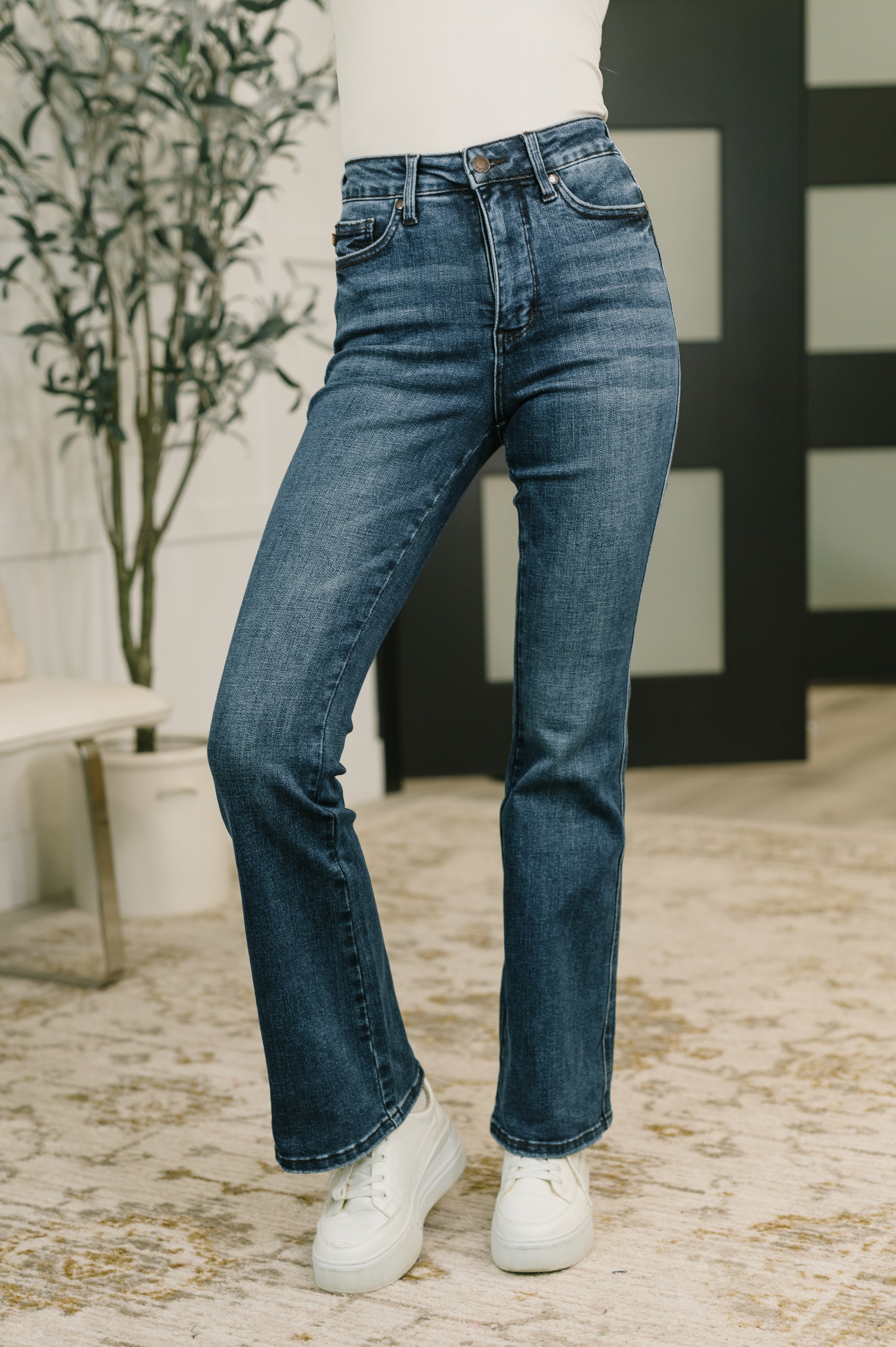 Camille High Waist Tummy Control Bootcut Jean-Womens-Stay Foxy Boutique, Florissant, Missouri