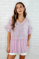 Can't Find the Words V-Neck Blouse-Tops-Stay Foxy Boutique, Florissant, Missouri