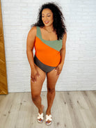 Cape Town Asymmetrical Stripe Swimsuit-Swimwear-Stay Foxy Boutique, Florissant, Missouri