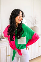 Capture the Day Two Toned Button Up Kelly-Tops-Stay Foxy Boutique, Florissant, Missouri