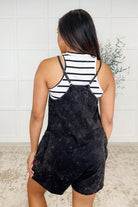Carefree Cutie Slouchy Pocket Romper in Black-Womens-Stay Foxy Boutique, Florissant, Missouri