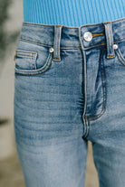 Carla High Waist Ankle Straight Jean in Break Through Blue-Womens-Stay Foxy Boutique, Florissant, Missouri