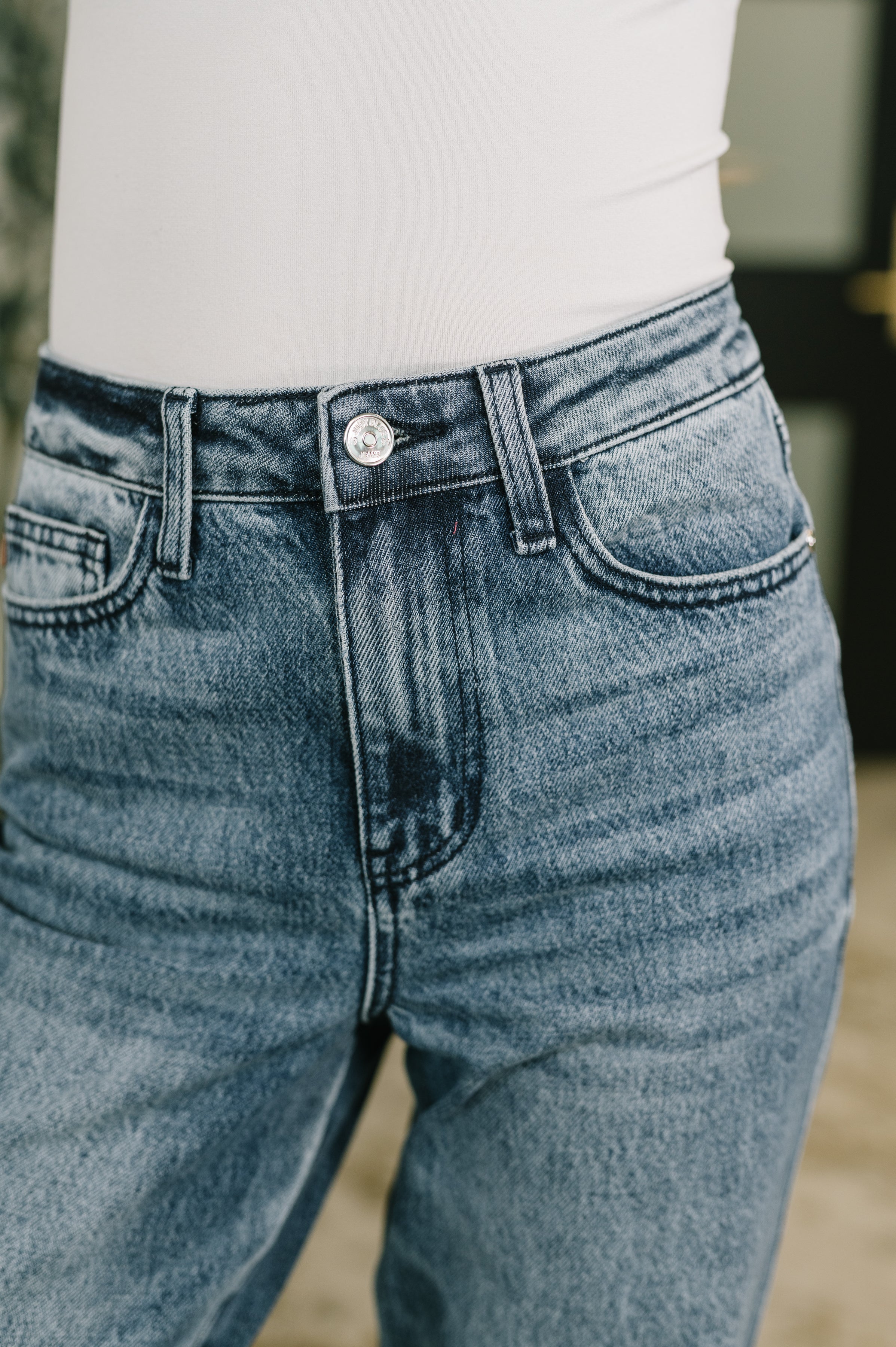 Carlie High Waist Straight Jean in Everyday Indigo-Womens-Stay Foxy Boutique, Florissant, Missouri