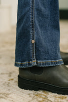 Casey Mid Rise Bootcut with Cell Phone Back Pocket & Slit-Womens-Stay Foxy Boutique, Florissant, Missouri