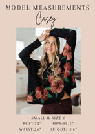 Falling Flowers Floral Sweater-Tops-Stay Foxy Boutique, Florissant, Missouri