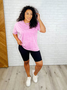 Casual Basic Drop Shoulder Oversized Tee in Bright Mauve-Womens-Stay Foxy Boutique, Florissant, Missouri