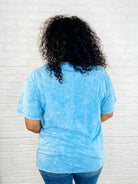 Casual Basic Drop Shoulder Oversized Tee in Deep Sky-Womens-Stay Foxy Boutique, Florissant, Missouri