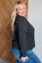 Casual Tuesday Ribbed Knit Sweater in Black-Tops-Stay Foxy Boutique, Florissant, Missouri