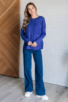 Casual Tuesday Ribbed Knit Sweater in Bright Blue-Tops-Stay Foxy Boutique, Florissant, Missouri