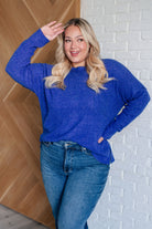 Casual Tuesday Ribbed Knit Sweater in Bright Blue-Tops-Stay Foxy Boutique, Florissant, Missouri