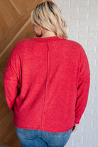 Casual Tuesday Ribbed Knit Sweater in Dark Red-Tops-Stay Foxy Boutique, Florissant, Missouri