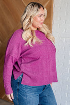 Casual Tuesday Ribbed Knit Sweater in Light Plum-Tops-Stay Foxy Boutique, Florissant, Missouri