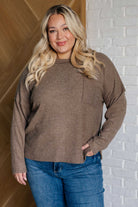 Casual Tuesday Ribbed Knit Sweater in Mocha-Tops-Stay Foxy Boutique, Florissant, Missouri