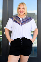 Casually Boho Keyhole Neckline Top-Tops-Stay Foxy Boutique, Florissant, Missouri
