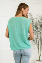 Casually Iconic Waffle Knit Top in Mint-Womens-Stay Foxy Boutique, Florissant, Missouri