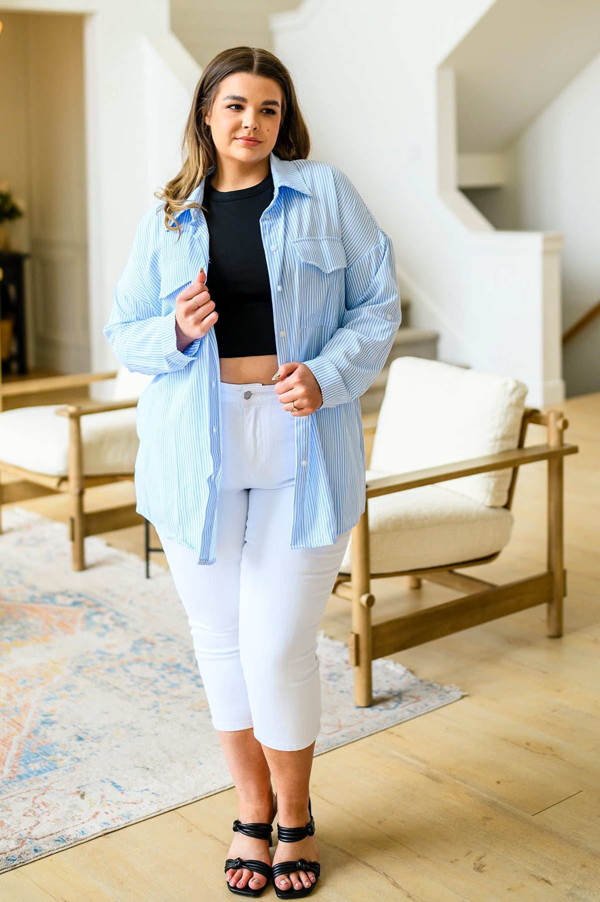 Certifiably Cool Mid Rise Capris-Denim-Stay Foxy Boutique, Florissant, Missouri