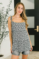 Certified Cutie Shoulder Tie Blouse in Black-Womens-Stay Foxy Boutique, Florissant, Missouri